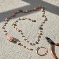 Image 1 of The Infinite Morganite Transformable Strand Necklace, Belt | • Love