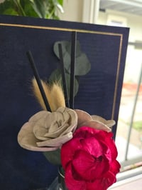 Image 5 of Roped Cherry Red and Gray Set Floral Reed Diffuser