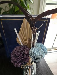 Image 2 of Blue And Purple Carnation Twist Floral Reed Diffuser