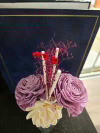 Image 3 of Roped Crown Jewel and Purple Roses Floral Reed Diffuser