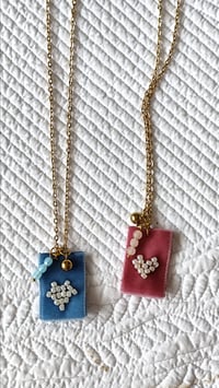 💎 Collane con pendente in velluto e ricamo di perline 💎