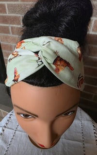 Image 2 of Cotton Twist Headband in Chicken Math