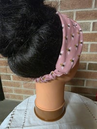 Image 4 of Cotton Twist Headband in Let it Bee