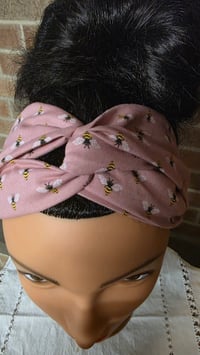 Image 2 of Cotton Twist Headband in Let it Bee
