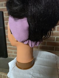 Image 3 of Organic Cotton Twist Headband in Lavender Waffle Knit