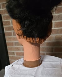 Image 3 of Organic Cotton Twist Headband in Praline Waffle Knit