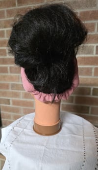 Image 3 of Organic Cotton Twist Headband in Rose Waffle Knit 