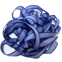 Image 3 of 1PC. BLUE 42" hand dyed wrist wrap bracelet silk ribbon//Yoga wrist wrap bracelet ribbon
