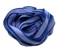 Image 5 of 1PC. BLUE 42" hand dyed wrist wrap bracelet silk ribbon//Yoga wrist wrap bracelet ribbon