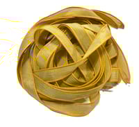 Image 1 of 1PC. FANCY MUSTARD 42" hand dyed wrist wrap bracelet silk ribbon//Yoga wrist wrap bracelet ribbon