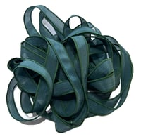 Image 5 of 1PC. FOREST GREEN 42" hand dyed wrist wrap bracelet silk ribbon//Yoga wrist wrap bracelet ribbon