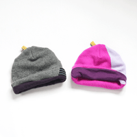 Image 5 of patchwork purples knitwear sweaters beanie hat courtneycourtney lined stretch knit winter 