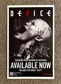 Image 1 of Device Album Promotional 12" x 17" Double-Sided Autographed Framed Poster 2013 (1 available)