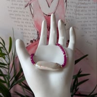 Image 5 of Rectangular pearl with rubies and 14kgold filled