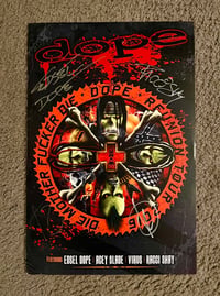 Image 2 of Dope "Die Mother Fucker Die Reunion Tour" 12" x 17" Framed Autographed Poster 2016 