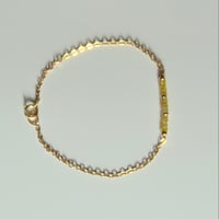 Image 2 of Dainty genuine saphire with GF chain Bracelet