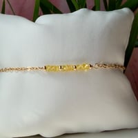 Image 3 of Dainty genuine saphire with GF chain Bracelet