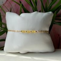 Image 4 of Dainty genuine saphire with GF chain Bracelet