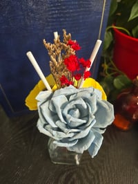 Image 5 of Blue Rose and Yellow Poppy Floral Reed Diffuser