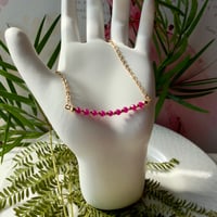 Image 5 of Dainty ruby and gf chain  Bracelet
