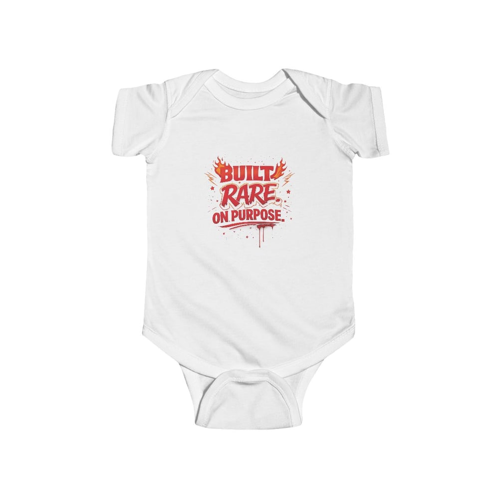 Image of Infant Bodysuit — "Built Rare On Purpose / Not Made to Blend" Graphic Baby Onesie