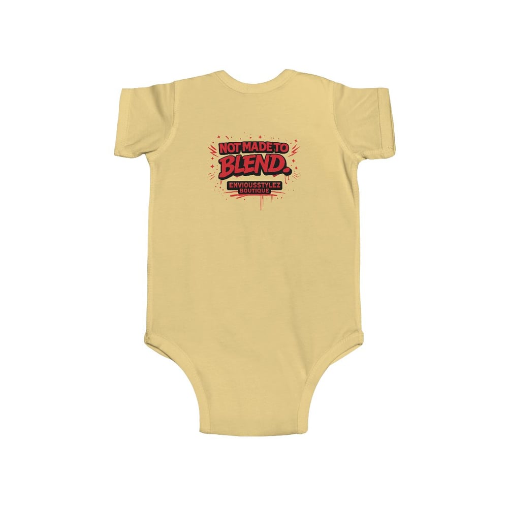 Image of Infant Bodysuit — "Built Rare On Purpose / Not Made to Blend" Graphic Baby Onesie