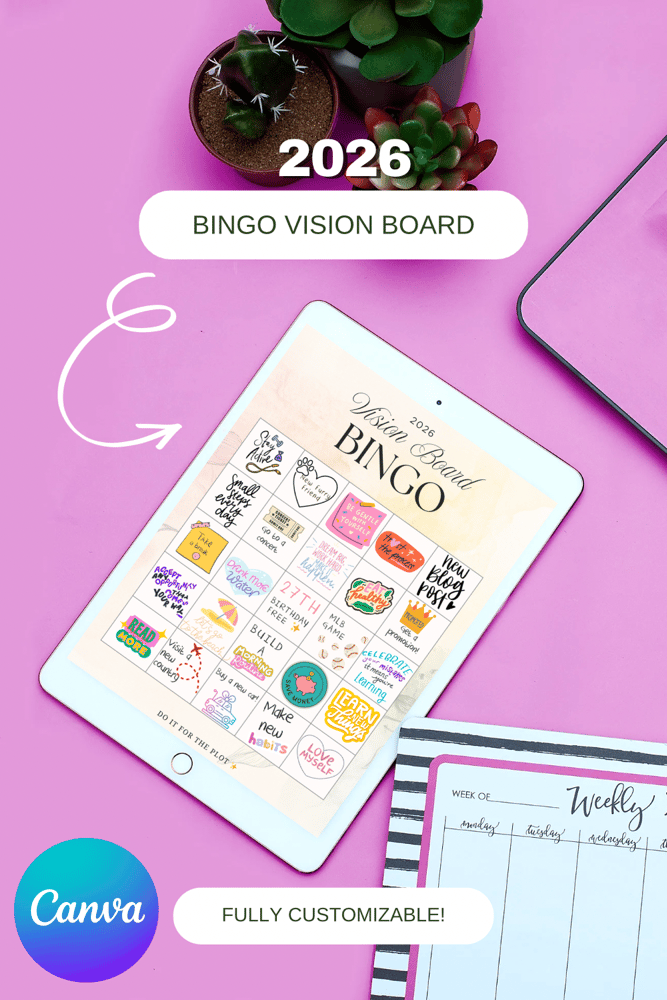 2026 Bingo Vision Board - Canva Template | Audrey McBride Photography ...