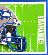 Image 12 of Seattle Seahawks Hand Crafted NFL 3D Wooden Team Helmet Wall Hanging Artwork. 