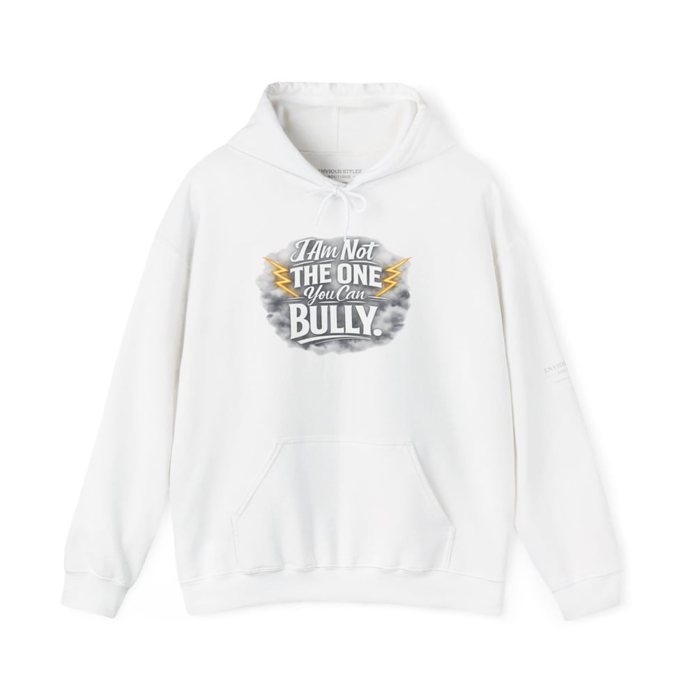 Image of Hoodie — "I Am Not The One You Call A Bully" Lightning-Accent Respect Hoodie