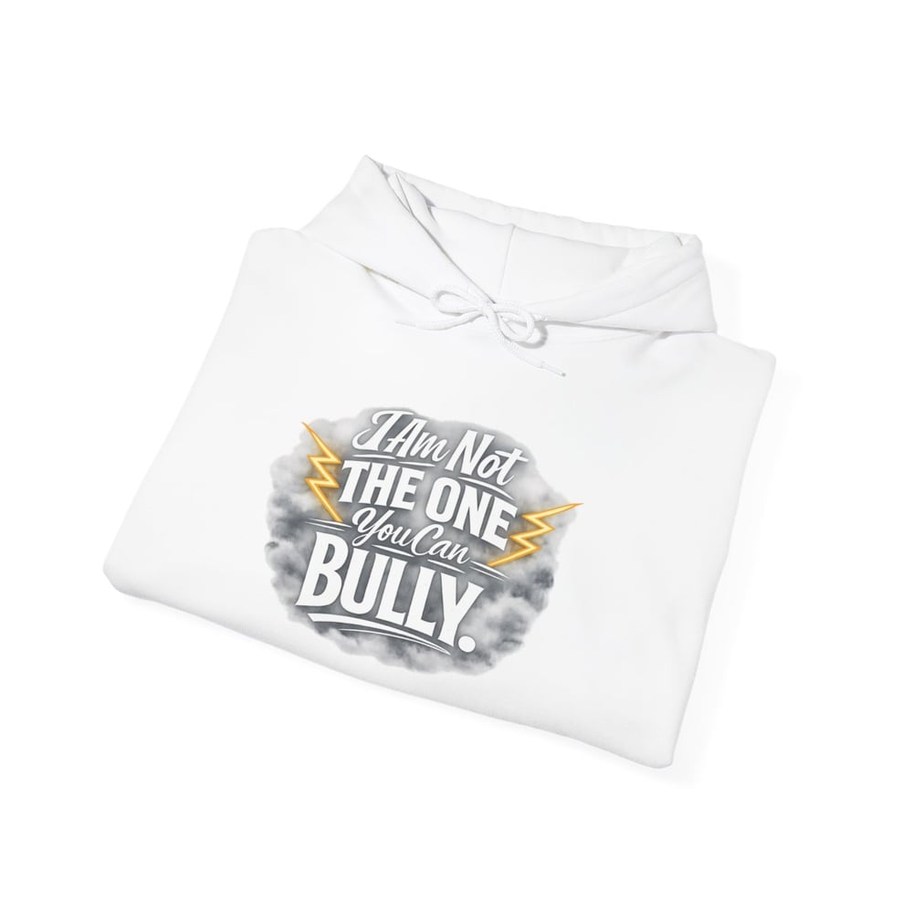 Image of Hoodie — "I Am Not The One You Call A Bully" Lightning-Accent Respect Hoodie