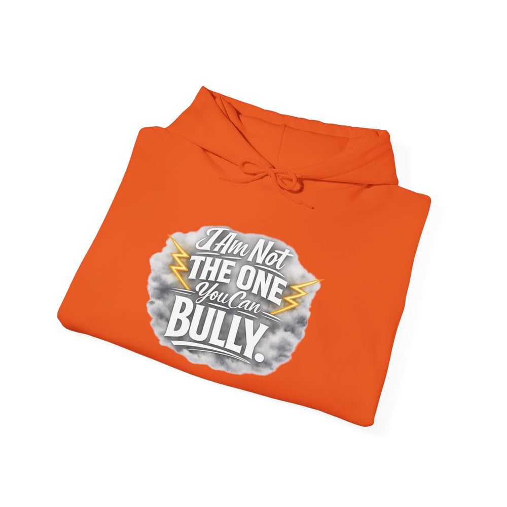 Image of Hoodie — "I Am Not The One You Call A Bully" Lightning-Accent Respect Hoodie