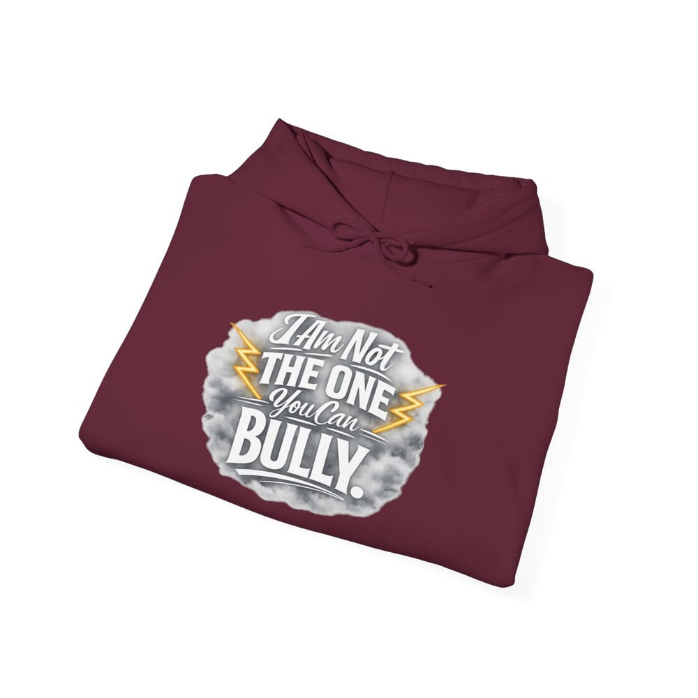 Image of Hoodie — "I Am Not The One You Call A Bully" Lightning-Accent Respect Hoodie