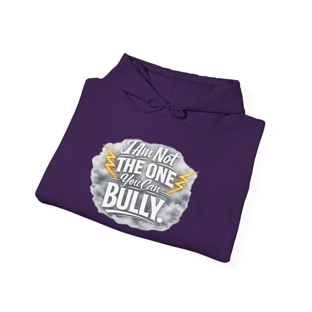 Image of Hoodie — "I Am Not The One You Call A Bully" Lightning-Accent Respect Hoodie