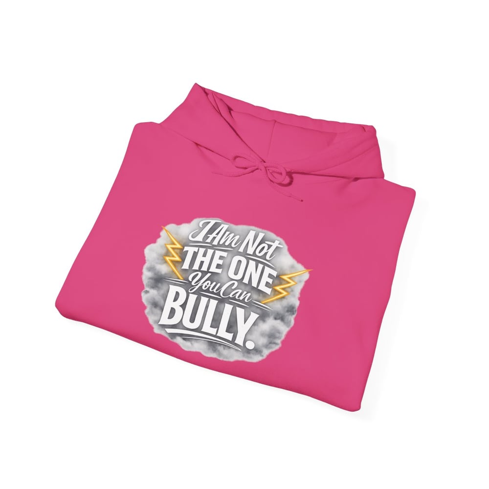 Image of Hoodie — "I Am Not The One You Call A Bully" Lightning-Accent Respect Hoodie