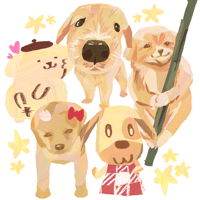 YELLOW DOGS PRINT
