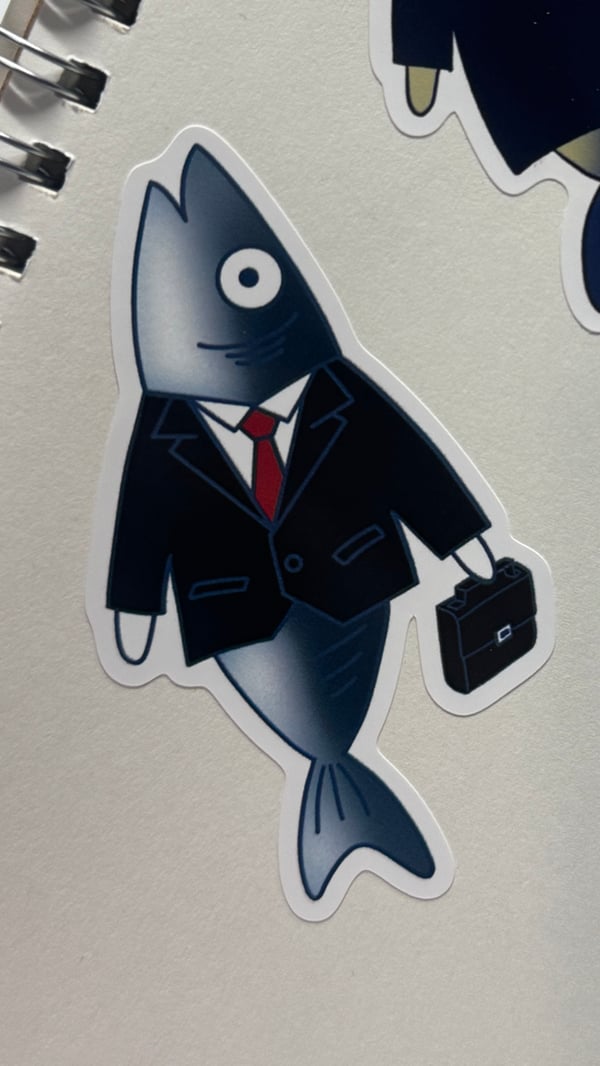 Image of Business Fish Sticker