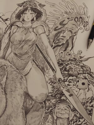 Image of Original Art : Princess Mononoke // Hyde Zhang