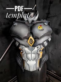 Image 1 of Billy the Kid Chest Armor Template - DIY Cosplay Pattern