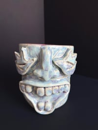 Image 1 of Light Blue and Purple Speckled Tiki (Lavender Inside)