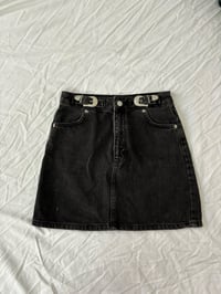 Image 1 of Black denim skirt // 34 