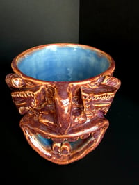 Image 2 of Medium Maroon (Sky Blue Inside) Tiki
