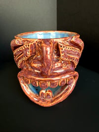 Image 1 of Medium Maroon (Sky Blue Inside) Tiki