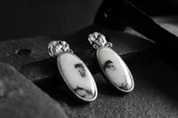 Image 3 of Pendientes Luz, jaspe cebra y diamantes negros