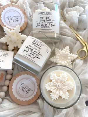 Image of Scripture Candle -Old Fashioned Beeswax & Coconut 8oz Candle