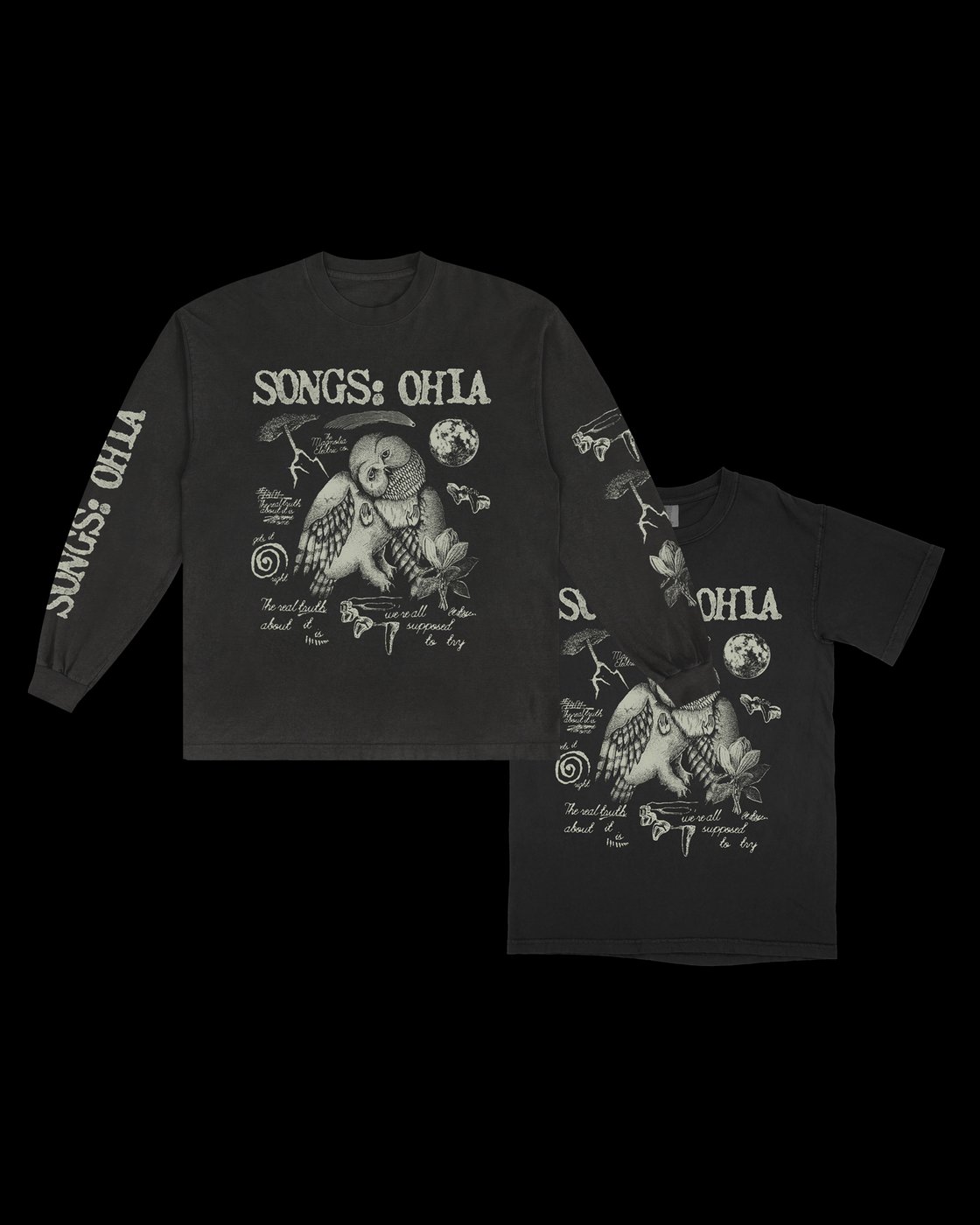 Image of Songs: Ohia "Farewell Transmission Screen printed 100% cotton T-Shirt/Long Sleeve Magnolia Electric