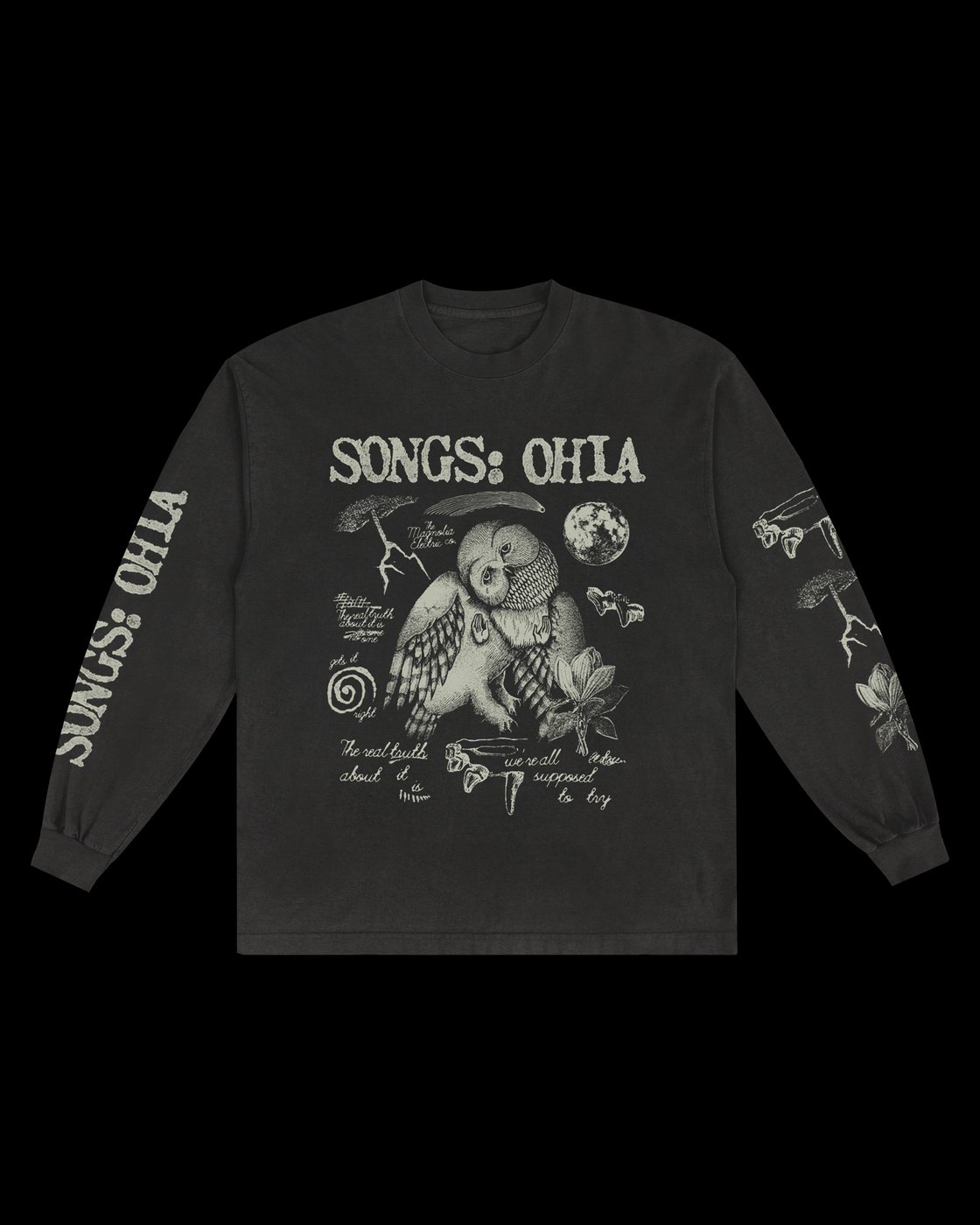 Image of Songs: Ohia "Farewell Transmission Screen printed 100% cotton T-Shirt/Long Sleeve Magnolia Electric