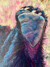 Image 5 of Original Acrylic Colorful Brown Bear Painting by Tammy Mercier