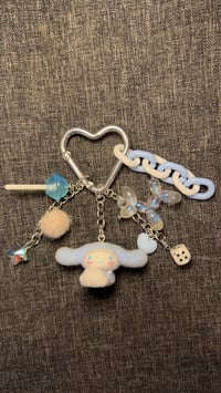 Velvet flocked Cinnamoroll Keychain