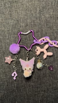 Velvet Flocked Kuromi Keychain
