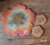 Pink & Gold Flower Resin Set